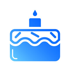 Obraz premium Birthday Cake Flat Gradient Icon