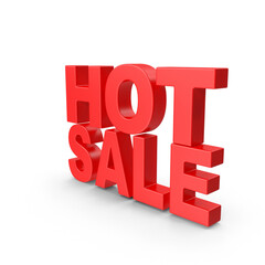 Hot Sale 3D Text Design, isolated on a transparent background. PNG