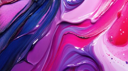 Abstract paint swirls in vibrant pinks, purples, and blues