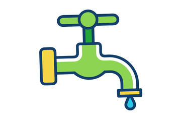 illustration of a tap with water drop
