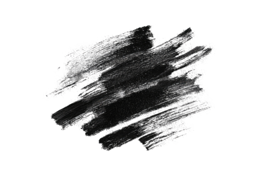 Abstract grayscale smudge, textured with brushstrokes