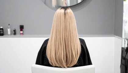 ベージュ色のヘアカラー　ヘアモデル