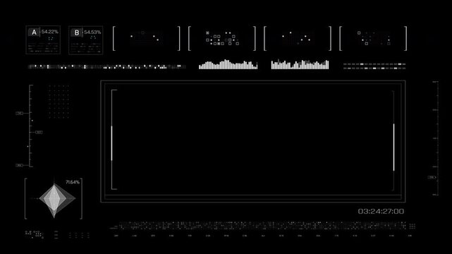 Video overlay template with basic geometry element ideal as a futuristic title intro or overlay for tech sci-fi blockchain and digital interface themed videos - Powered by Adobe