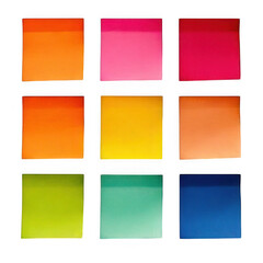 Fototapeta premium set of colorful sticky notes isolated on white or transparent