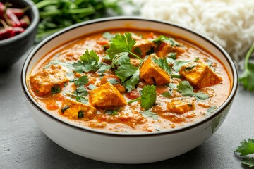 Grey sofa near white wall with blank mock up poster frame with copy space. Mid-century style home interior design of modern living room, Generative AI