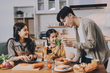 Family spends their free time together