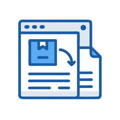 Digital delivery stock icon for order fulfillment applications