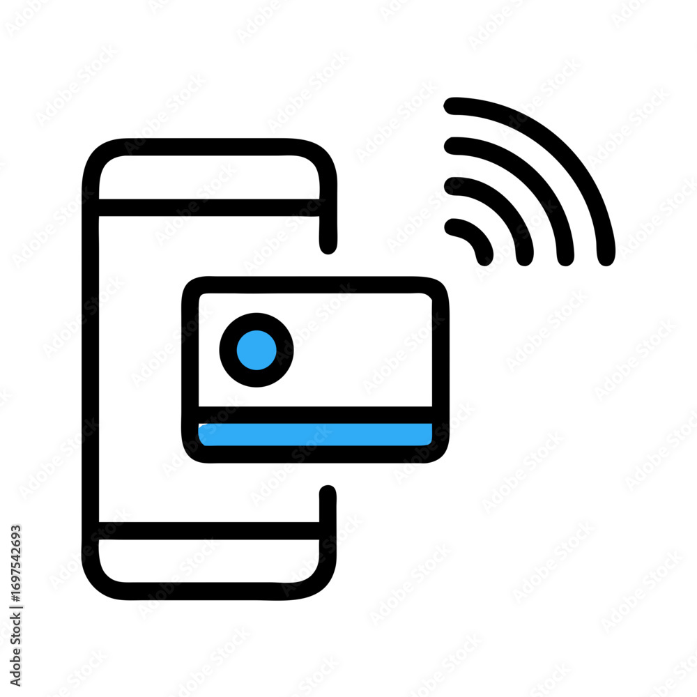 Poster minimalist abstract design featuring blue circle and line elements