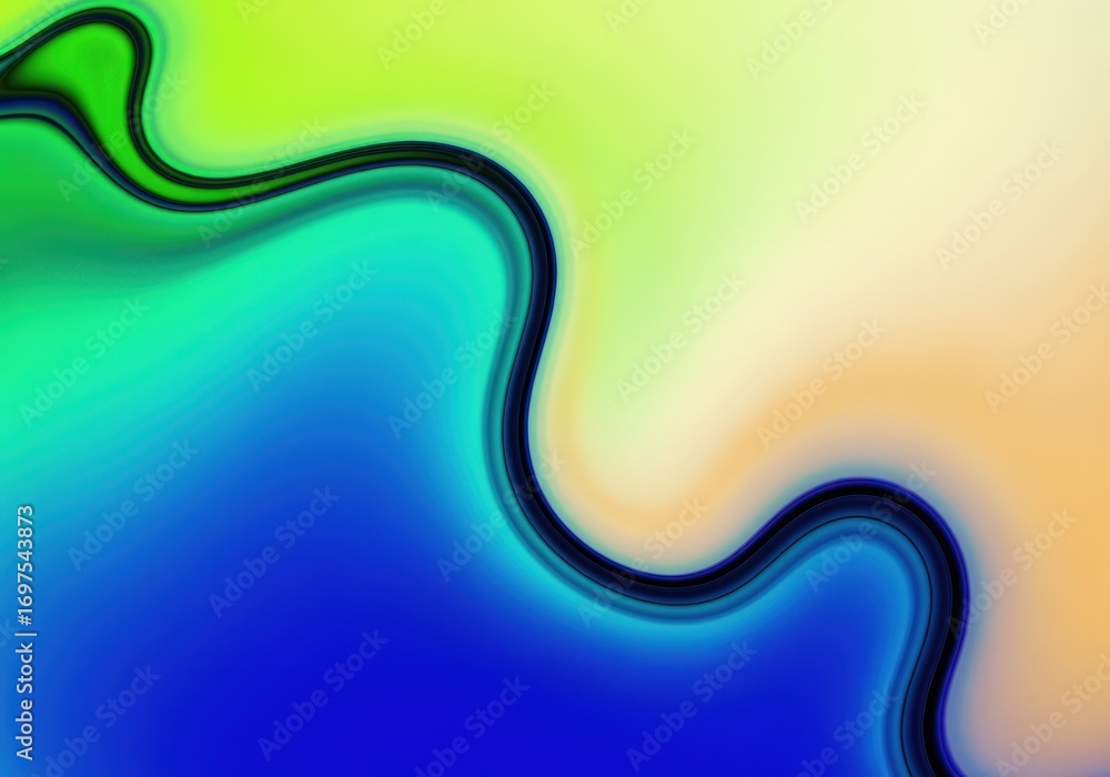 Poster dynamic abstract liquid gradient with vibrant flowing colors