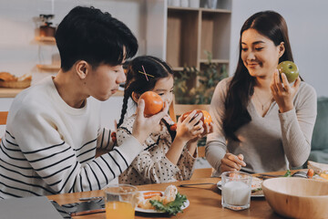 Family spends their free time together