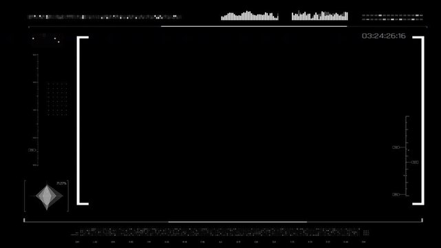Video overlay template with basic geometry element ideal as a futuristic title intro or overlay for tech sci-fi blockchain and digital interface themed videos