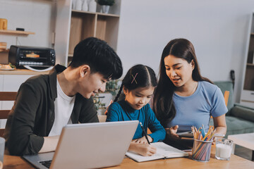 Family spends their free time together