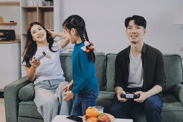 Family spends their free time together