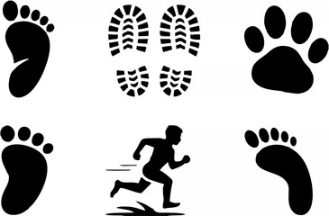 Footprint Trail Icons - Anima...