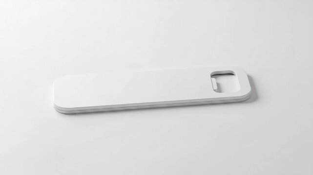 Blank smartphone case on white background, minimalistic style