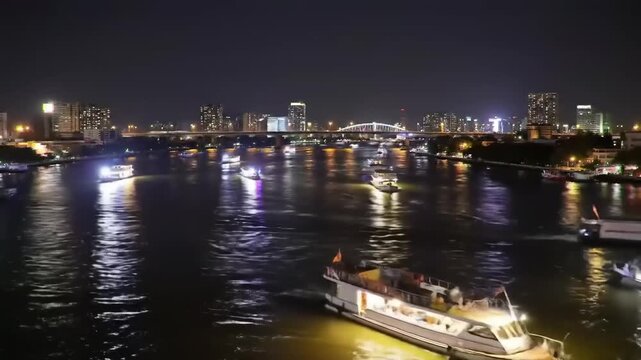 City river night lightscape