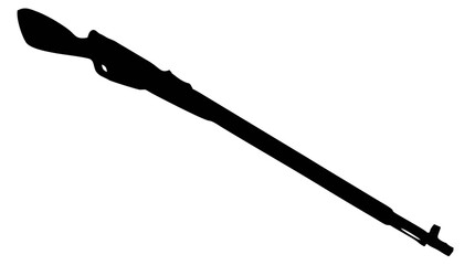 Silhouette of an antique gun ...