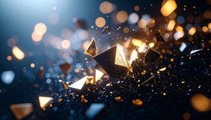 Obraz premium 飛び散る鋭利な破片、躍動感ある光景 