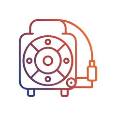 Speaker Outline with Plug on Black Background Gradient Design