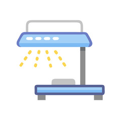 Blue light therapy device for skin treatment icon graphic