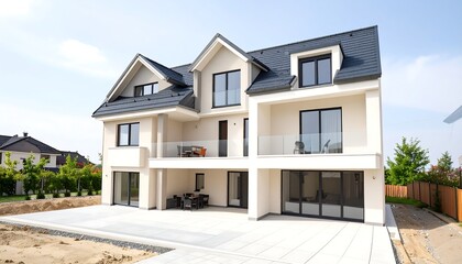 Modern house with patio