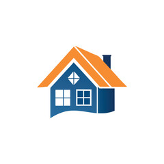 Modern Real Estate Logo Design with House and Roof Icon