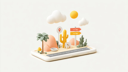 travel itinerary on notebook with ar blurred white text bars