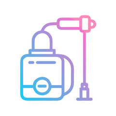 Modern cosmetic pump dispenser bottle with gradient outline design