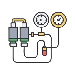 Schematic illustration of a scientific or industrial fluid system