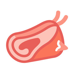 Abstract stylized seed or bud icon on black background