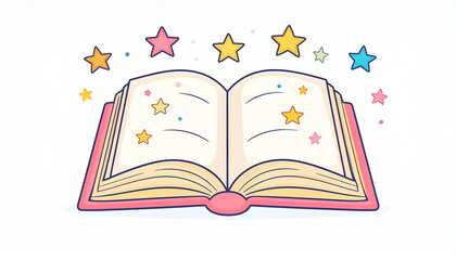 子ども向け絵本のカラフルイラスト／Colorful Illustration of a Storybook for Children