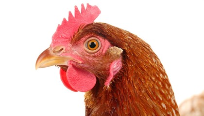 Close-up of a brown hen's head (2)