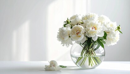 白い花の上品なフラワーアレンジメント