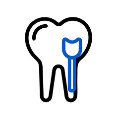 Blue simplified paddle illustration on a contrasting dark background