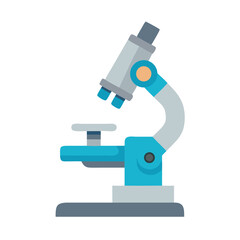 Illustration of a microscope on a black background in vector format