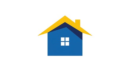 Fototapeta premium Simplified Modern Home Icon Clean and Contemporary Real Estate Symbol