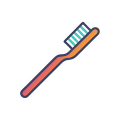 Isolated gradient toothbrush illustration against a dark black background