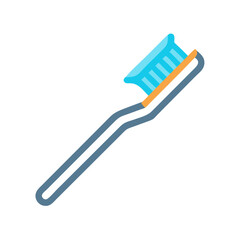 Blue toothbrush against dark background for health and hygiene