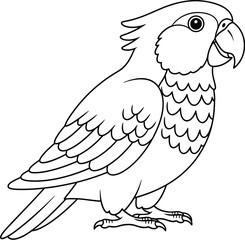 Obraz premium Friendly parrot illustration, perfect for children's books and playful designs.