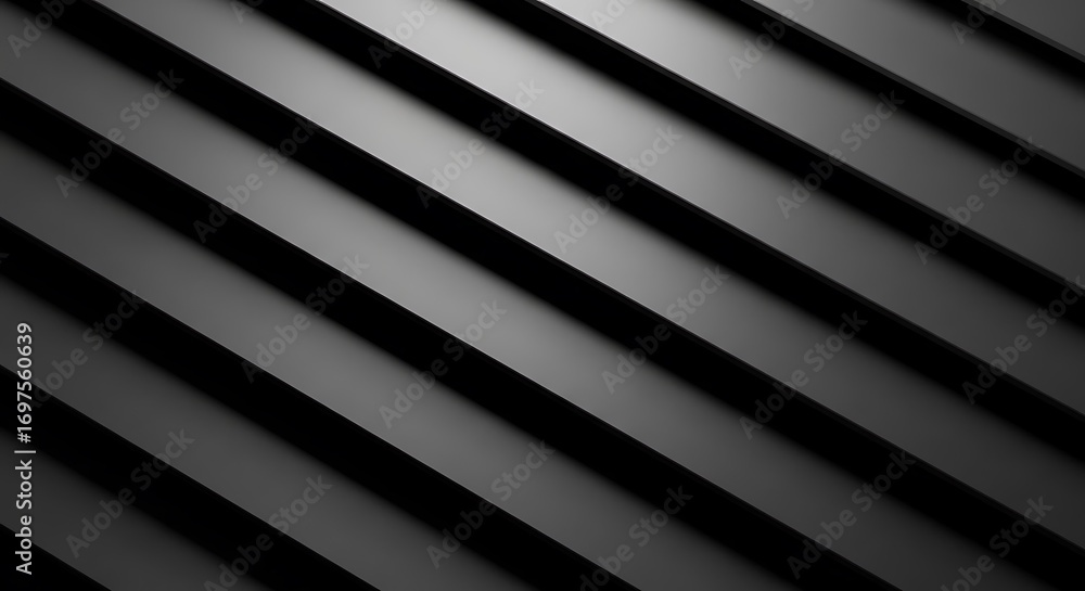 Poster abstract black and grey striped background with diagonal lines and shadows.
