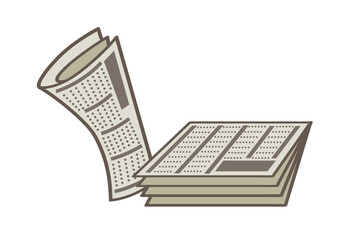 新聞紙のイラスト