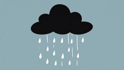 Simple illustration of a rain cloud