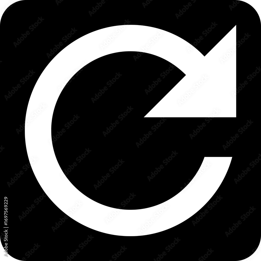 Poster circular arrow refresh reload update symbol