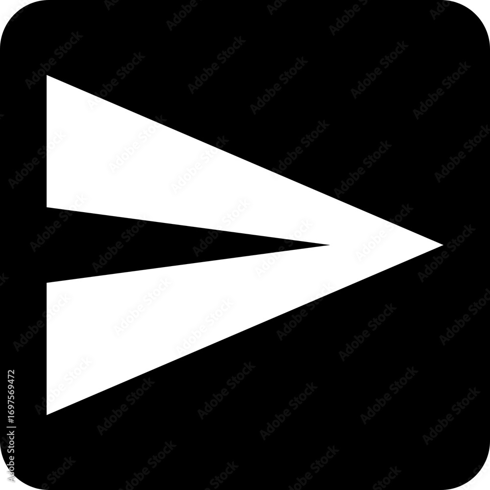 Poster paper plane send message email button