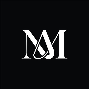 MA luxury creative monogram logo