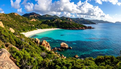Panoramic coastal view of a pristine beach (1)