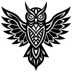 Fototapeta premium vector illustration of an Owl