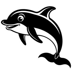 Fototapeta premium vector illustration of a dolphin