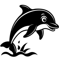 Fototapeta premium vector illustration of a dolphin