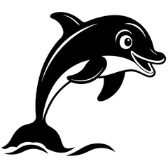 Obraz premium vector illustration of a dolphin